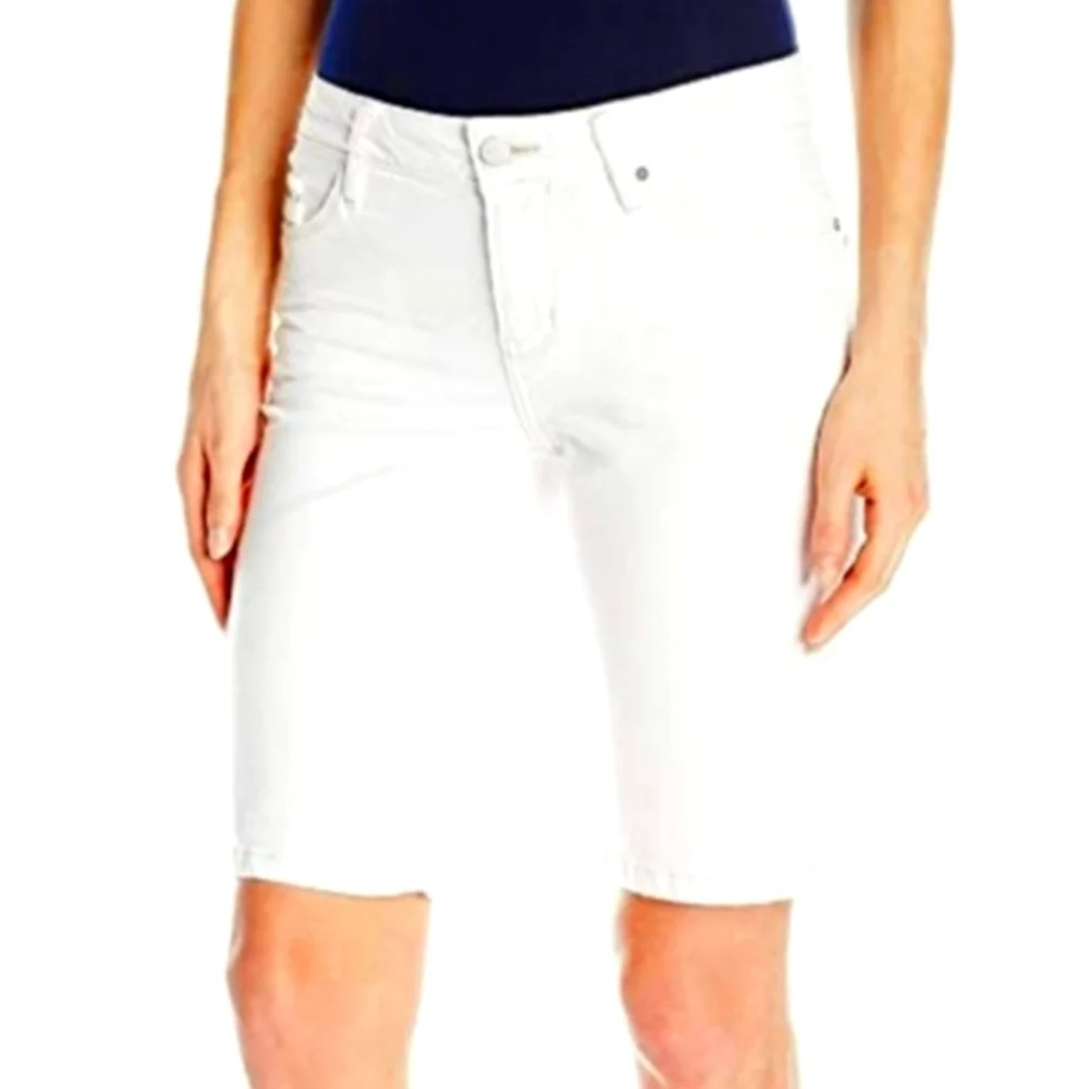 Calvin Klein White Denim Shorts Size 2 NWT - Picture 2 of 3